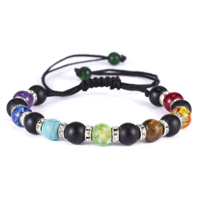 7 Chakra Healing Balance Beads Bracelet Yoga Life Energy Charm Bracelet Jewelry