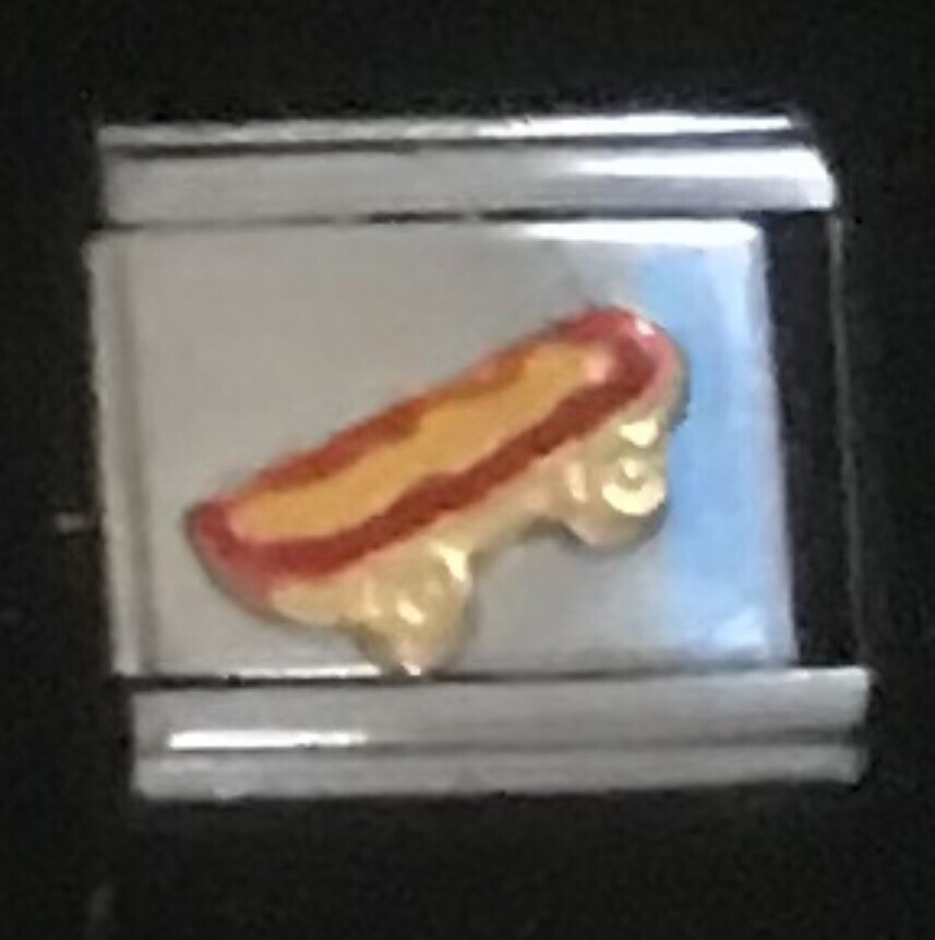 Skateboard Skateboarding Italian Charm Enamel Link 9MM K47