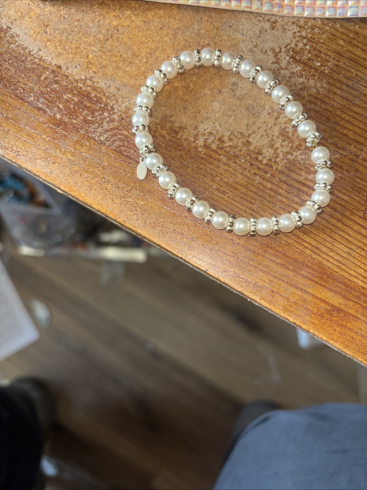 Vintage Faux Pearl Stretch Bracelet By Roman Jewelry Co.