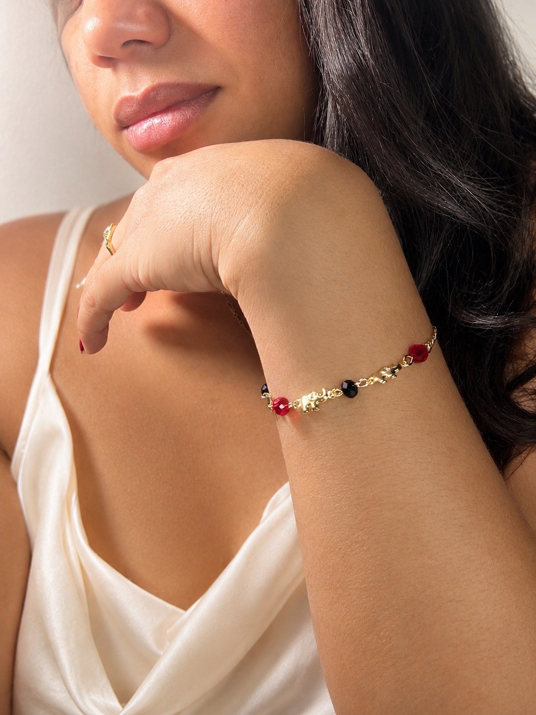 14K Laminated Gold Elephant Bracelet