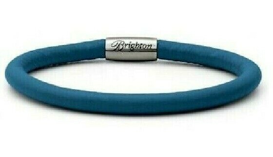 NWT Brighton WOODSTOCK DENIM Blue Single Leather Bracelet S/M MSRP $40