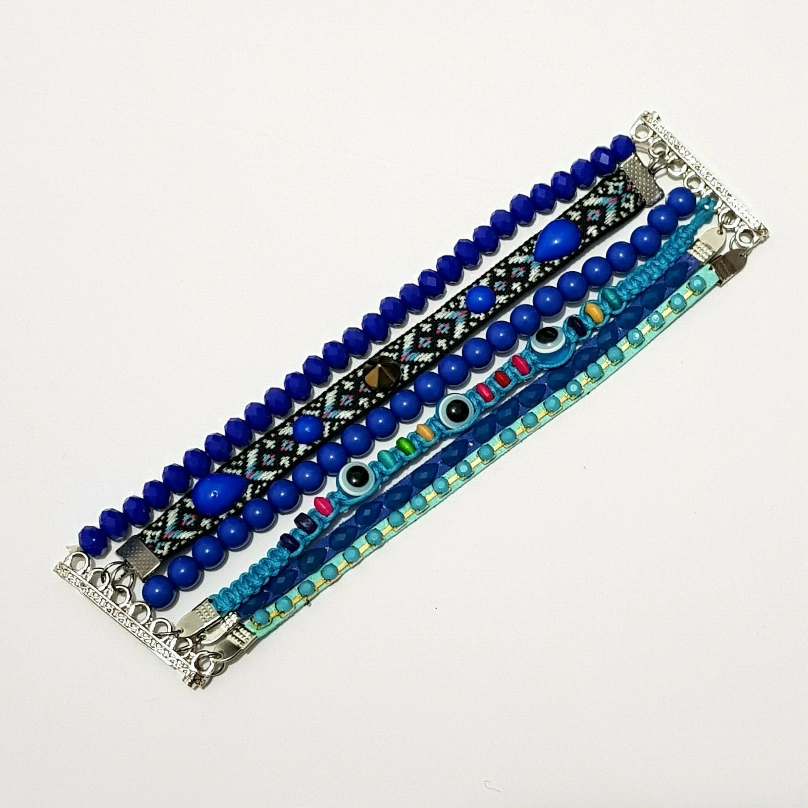 Bracelet Turkish Magical Eye Nazar EVIL EYE Bead Magnetic Closure Vintage