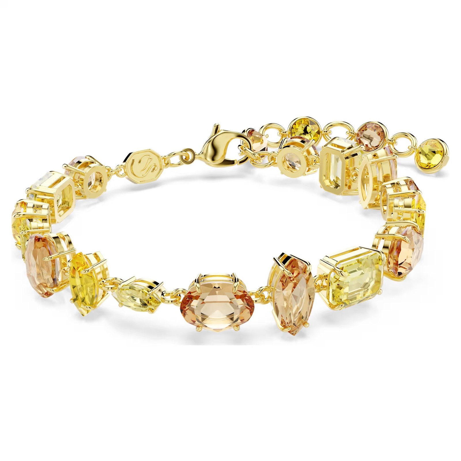 Swarovski Crystal Gema Bracelet, Mixed Cuts, Yellow, 18K Gold Plated 5754260