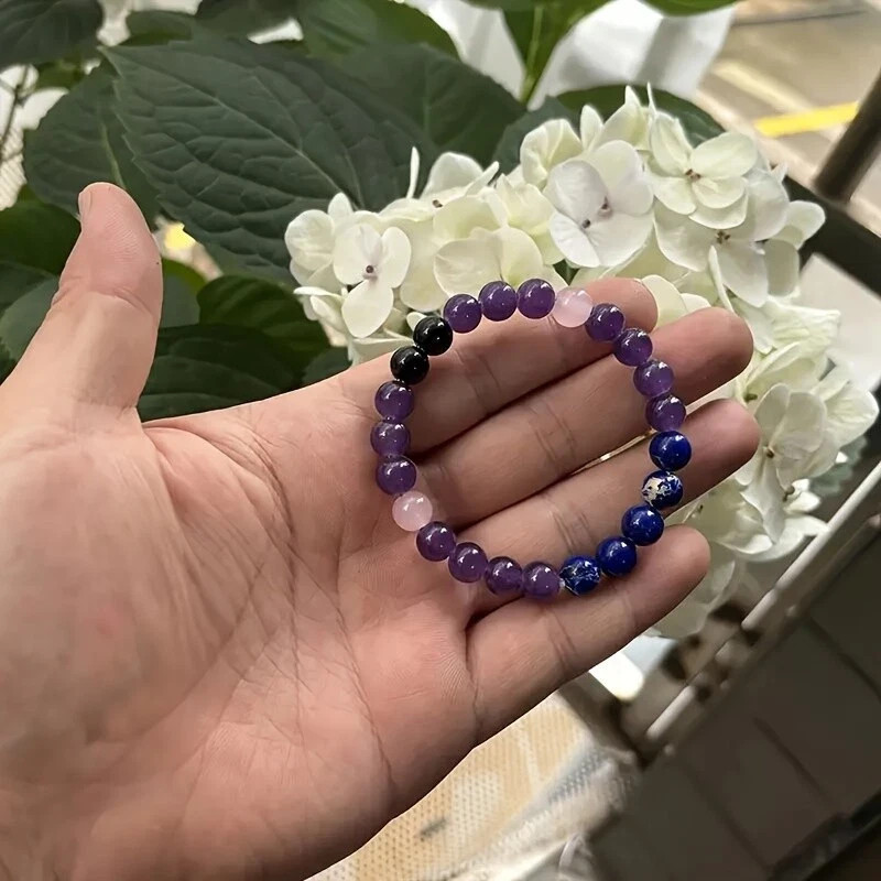 Natural Stone Beaded Bracelet Women Men For Bringing Luck Money Health Bangle