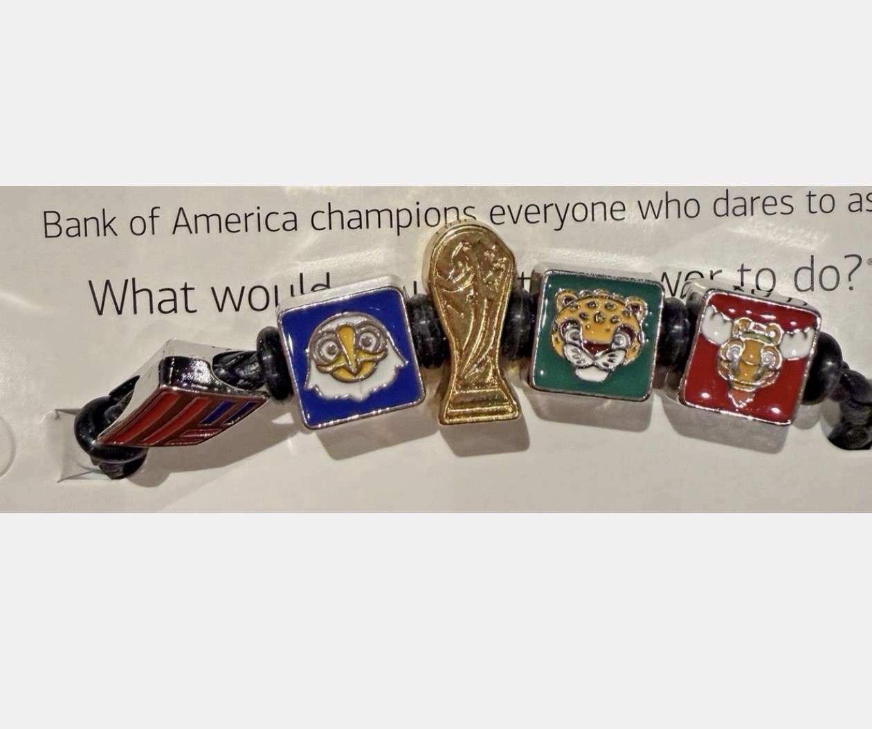Limited Edition￼2026 FIFA World Cup Mascots Charm Bracelet Bank Of America