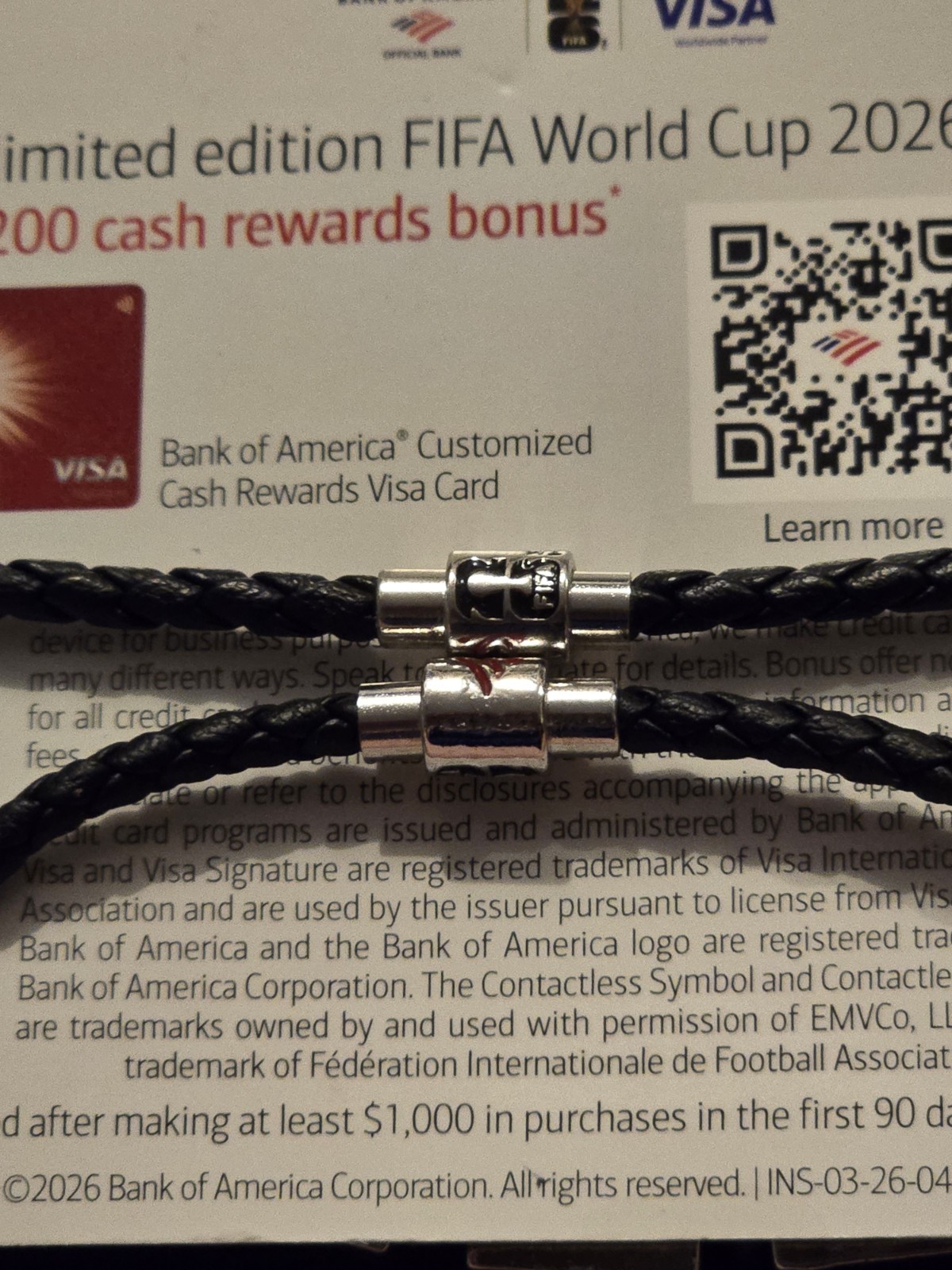 FIFA World Cup 2026 Final Bank of America BofA Bands Argentina Messi Bracelet