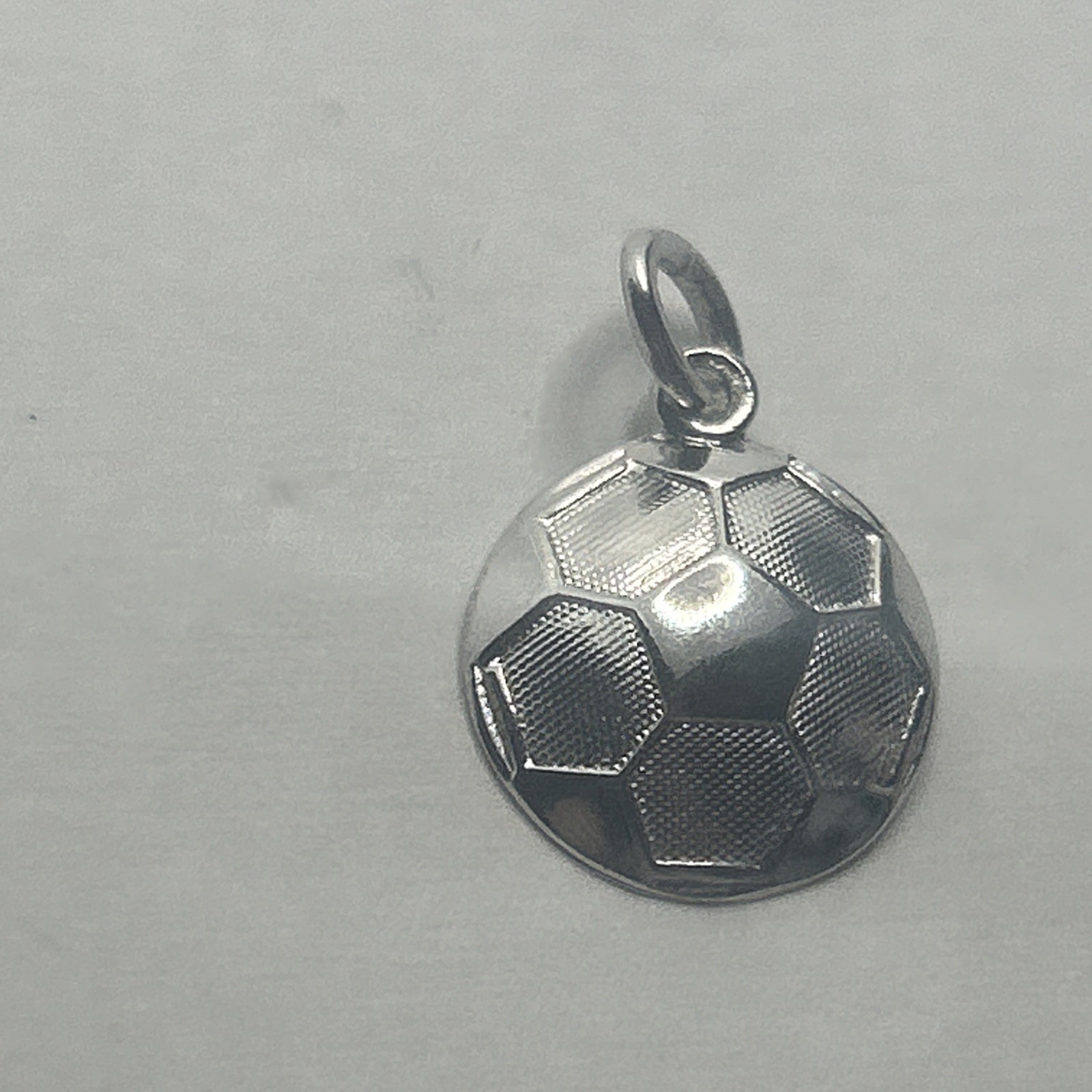 NEW 925 Sterling Silver 3D Soccer Ball Charm