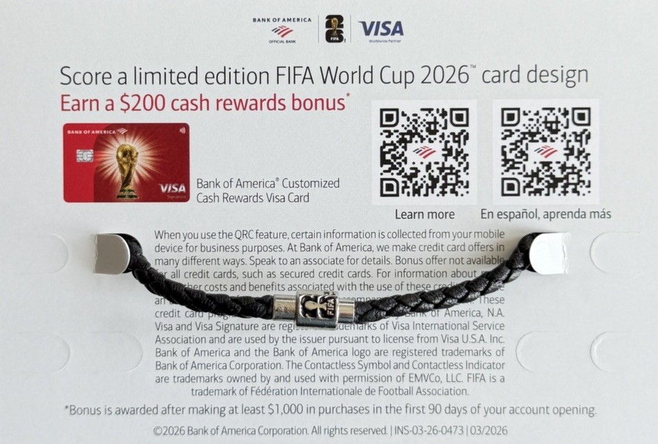 Bank of America FIFA World Cup 26 Limited Edition RARE MIAMI Bracelet