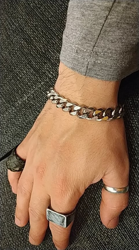 Silver Stainless Steel Curb Cuban Link Chain Bracelet Unisex Women Men 6-10 inch