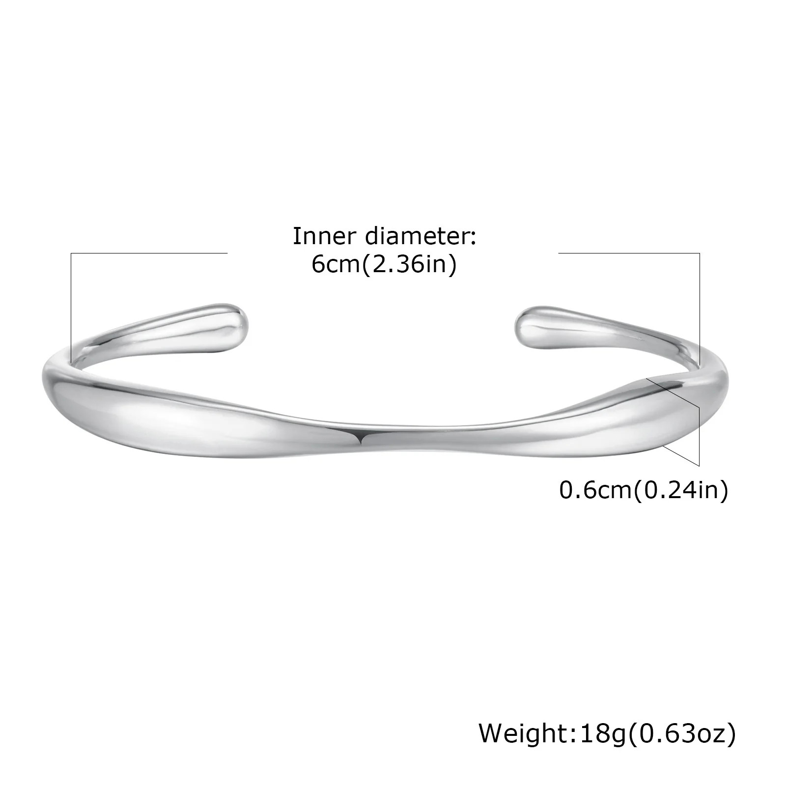 Stainless Steel Wrist Opening Bracelet Bangles For Women Girls Hand Jewelry