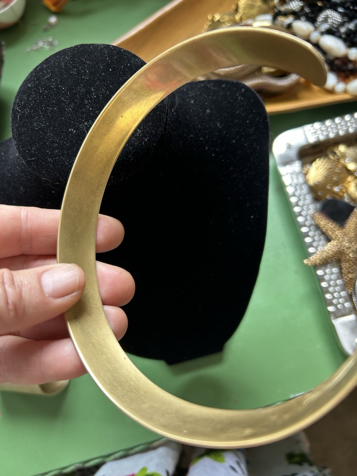 Vintage solid copper cuff and torque