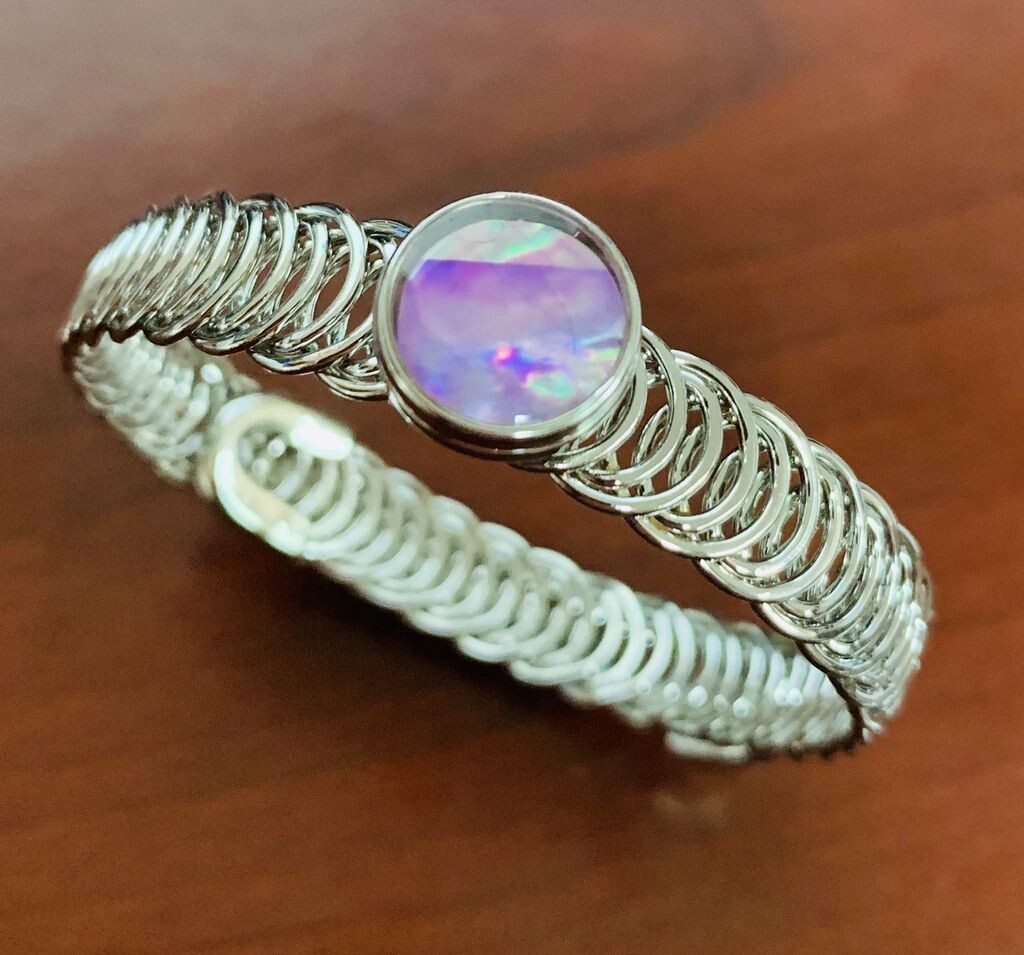 Mini Snap Jewelry Bracelet Silver Plated Wrap fits 12mm Ginger Petite Adjustable