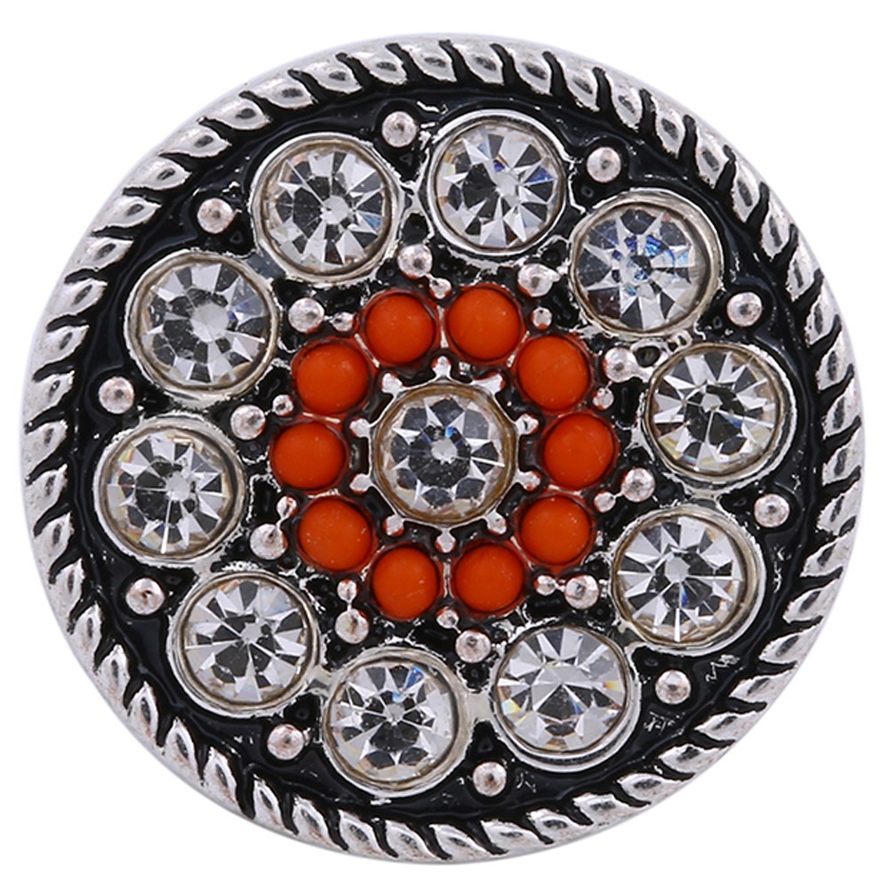 Snap Jewelry Rhinestone Flower Bead 18-20mm Fits Ginger Style Charm Accessories