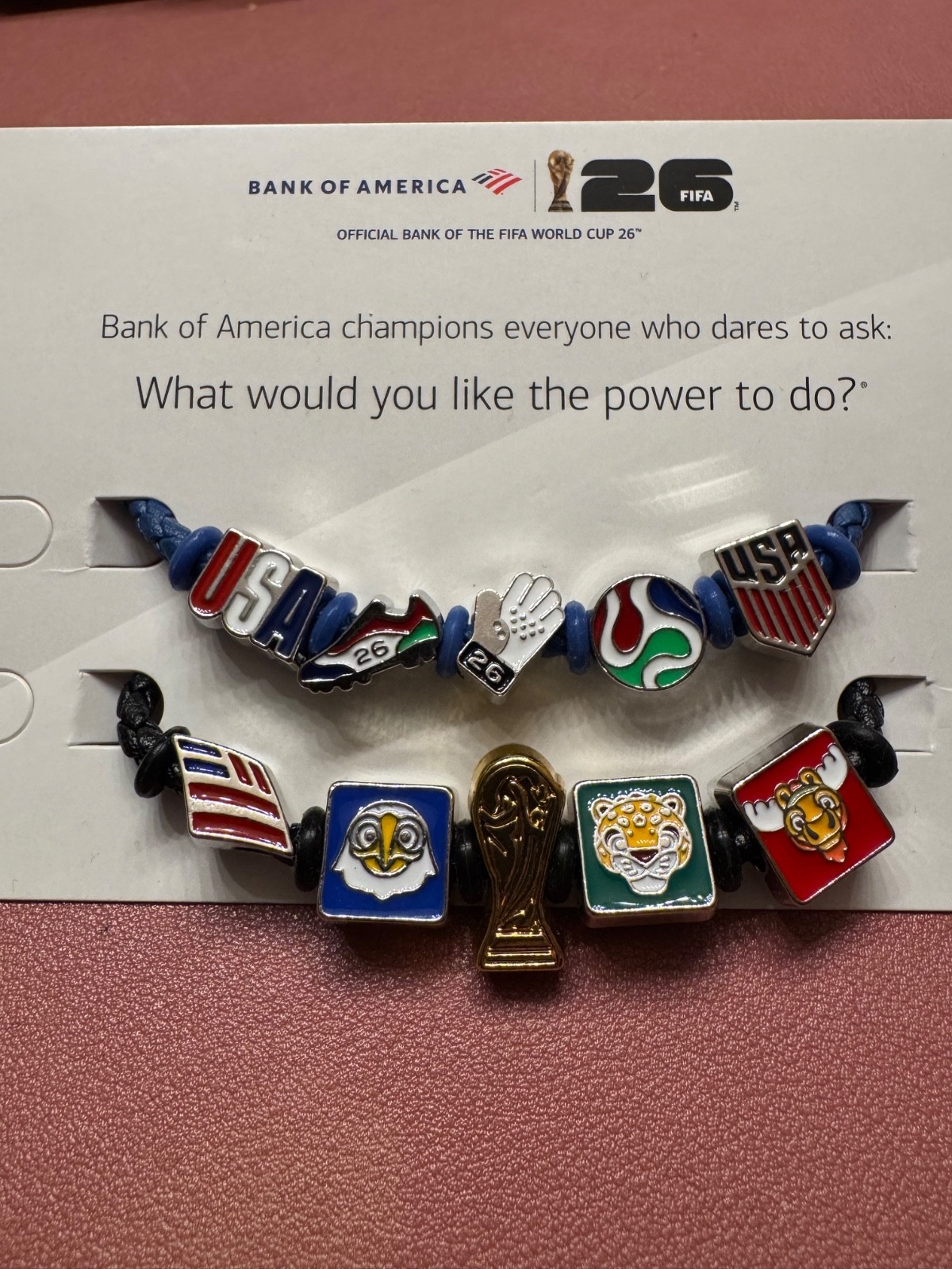 FIFA USA CHARM BRACELET SET! Size large approximately 9 1/2 inches