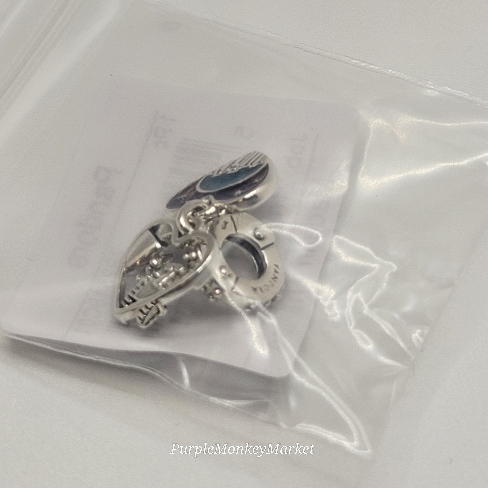 Pandora Disney Pixar Wall-E & Eve Glow in Dark Dangle Charm 792518C01 *SEALED*