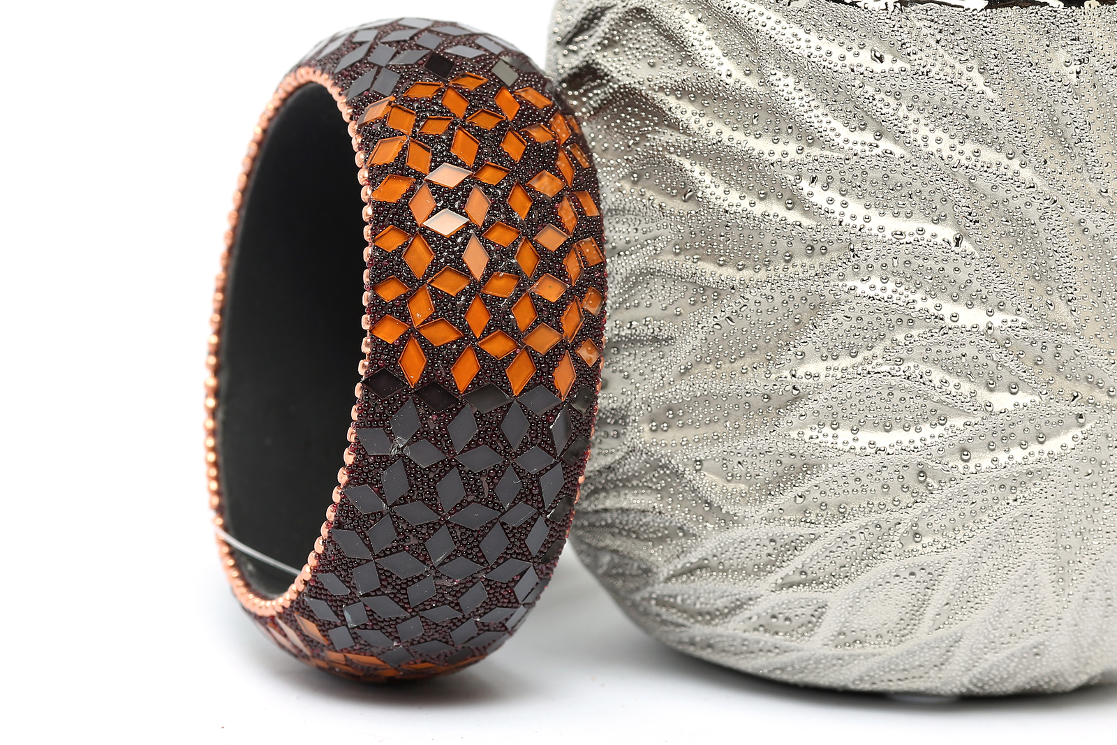 Women’s Fashion Wide Cuff Bangle Bracelet Brown/Orange Fashion Bracelet