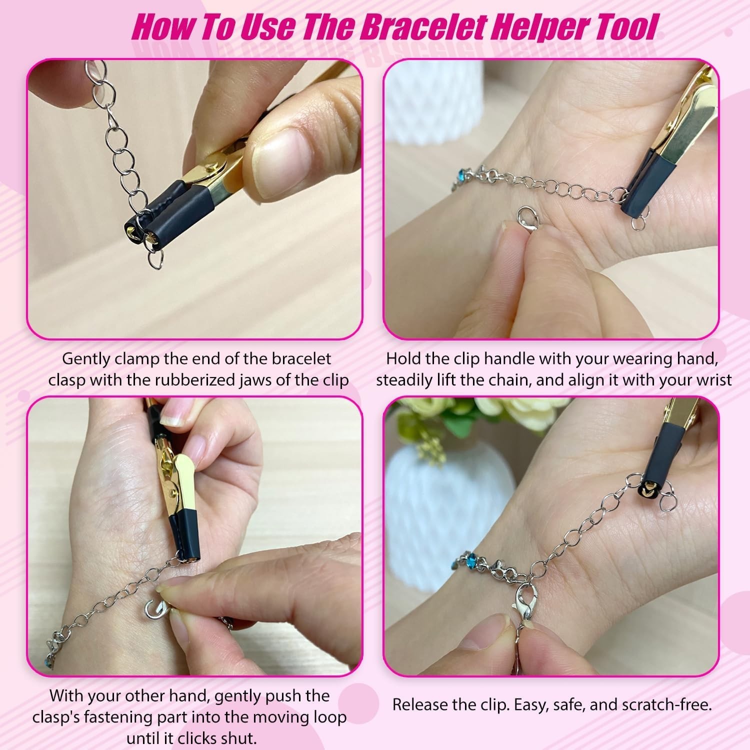 Travel-Ready Bracelet Assistance Tool Set for Independent Jewelry Wearers