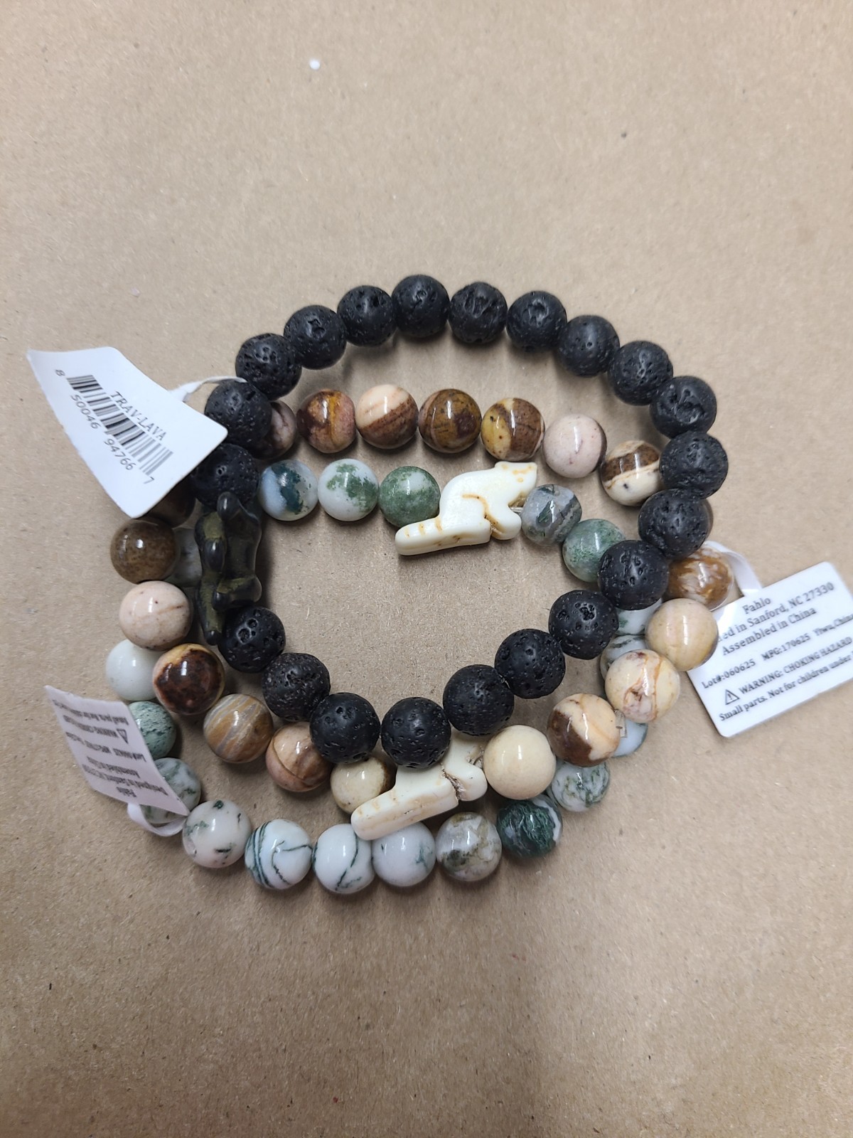 Lot Of 3 Fahlo Bracelets No Tracking Cards 100635