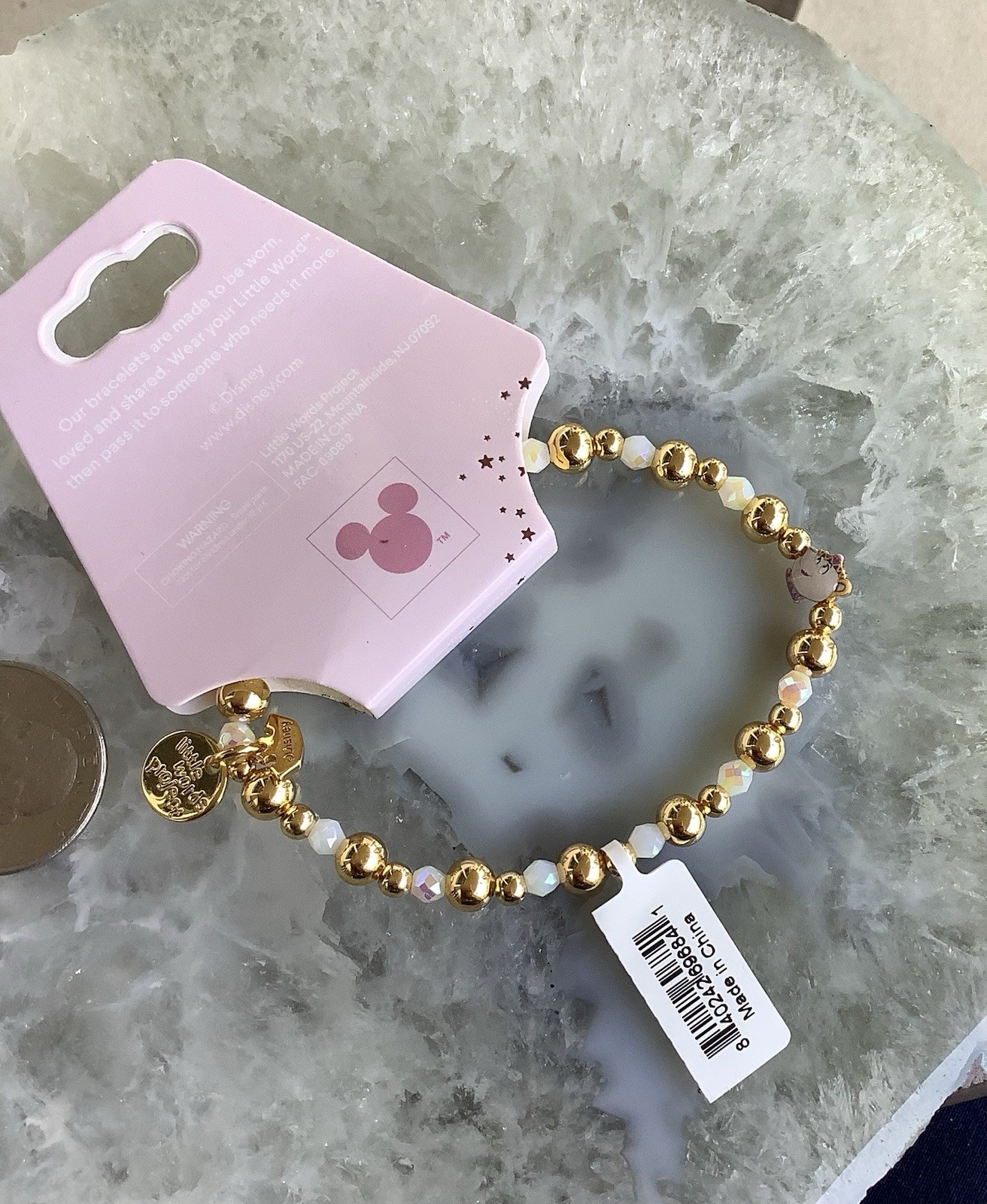 Little Words Project Disney Princess Beauty and the Beast Mrs Potts Bracelet M/L