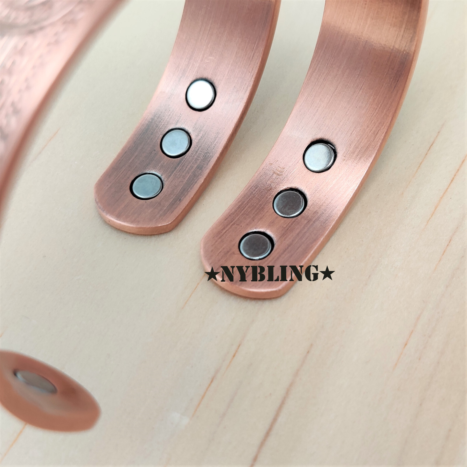 PURE Magnetic Copper Bracelet Arthritis Pain Therapy Cuff Free Mason 15MM Bangle