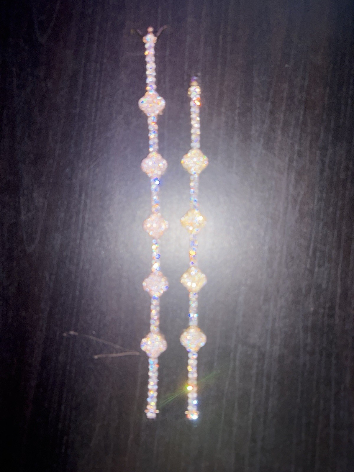 Moissanite Tennis Chain Bracelet Tone Gold Accents Stackable