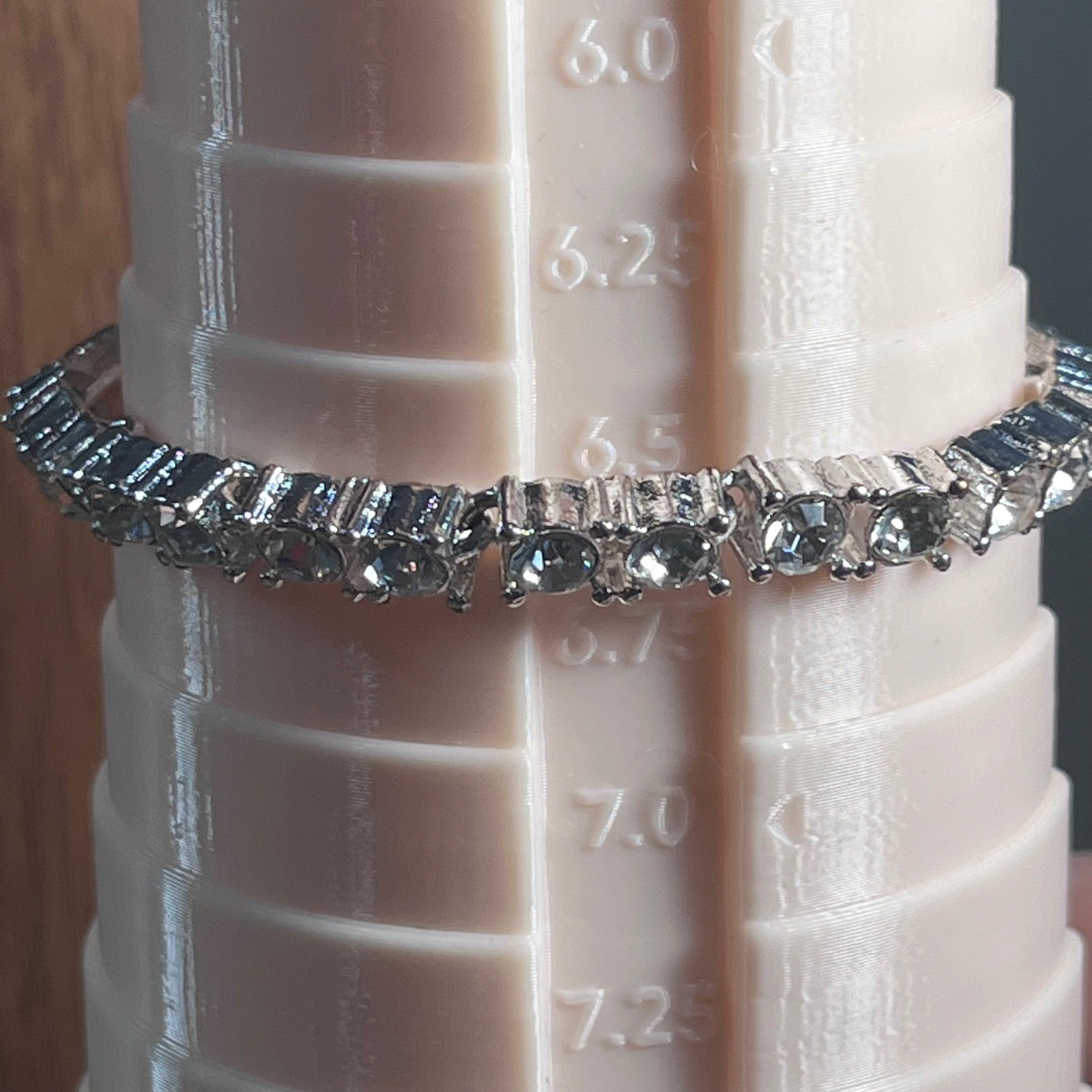 Napier Silver Tone Crystal Tennis Bracelet Nickel Free 6.5 Inch NOS