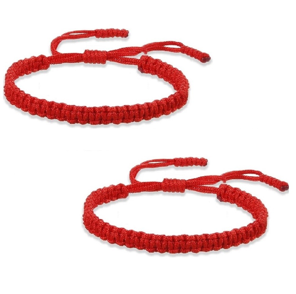 4/2× Tibetan Lucky Red String Bracelet Protection Men Women Lucky Rope Gift USA