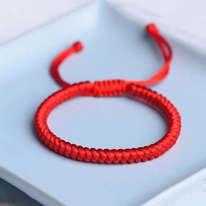 4/2× Tibetan Lucky Red String Bracelet Protection Men Women Lucky Rope Gift USA