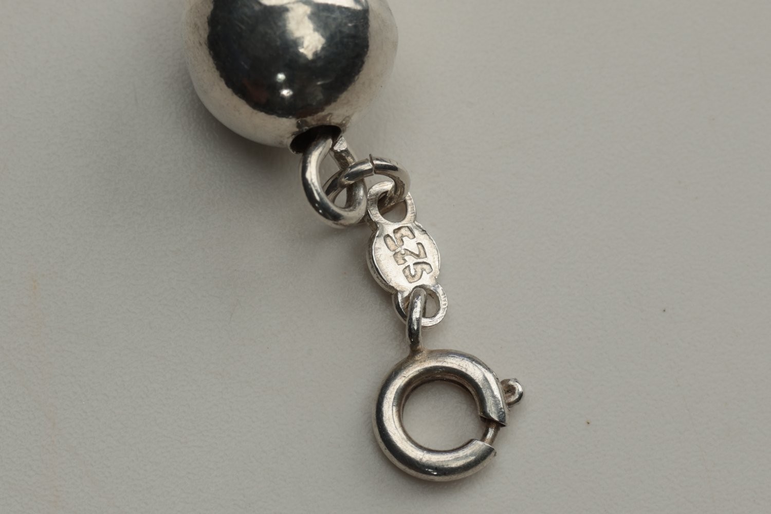 Sterling Silver 925 Ball Bead Chain Bracelet 6.75 Inch 7.39g w/ Box