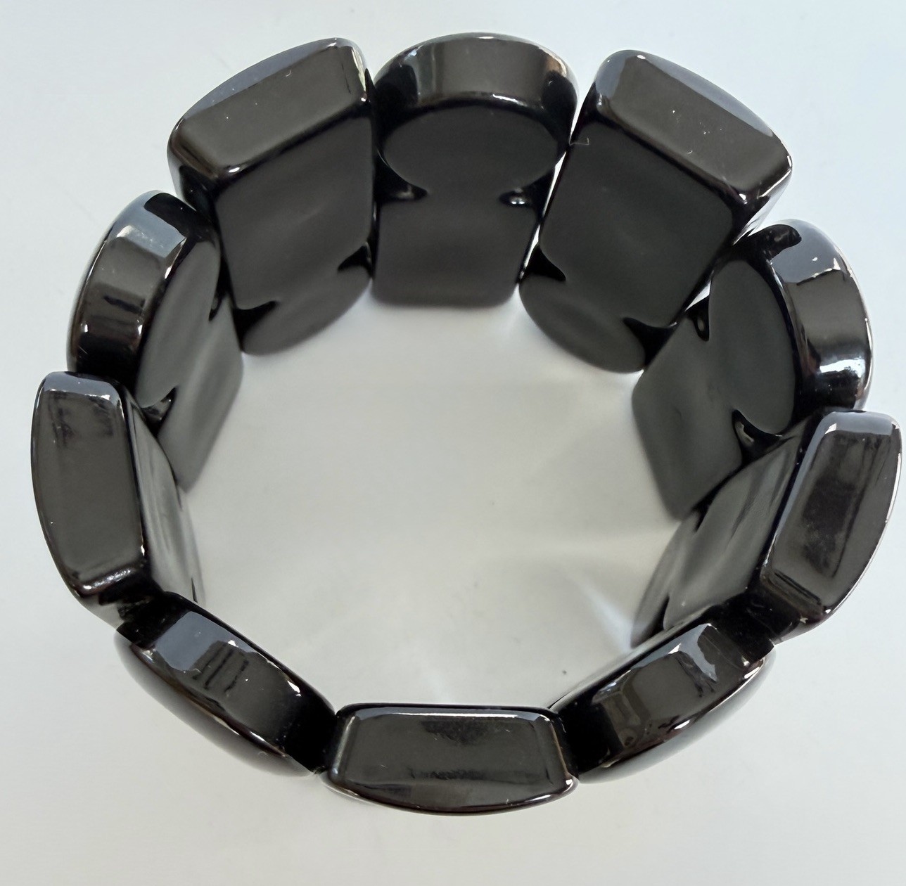 Ingrid Degremont “Bracelet i” – France Rare All-Black Resin Cuff –Ships from USA