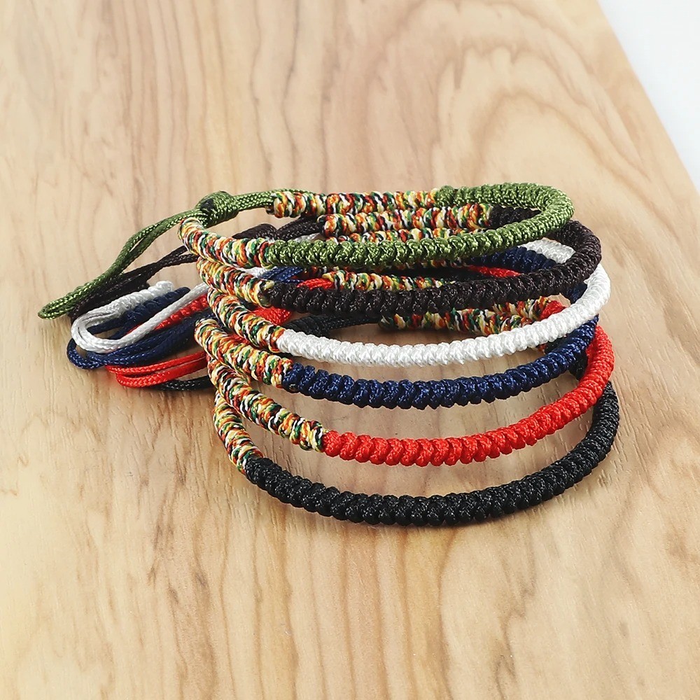 Lucky Handmade Buddhist Knots Rope Bracelet Tibetan Rope Bracelet Luck new
