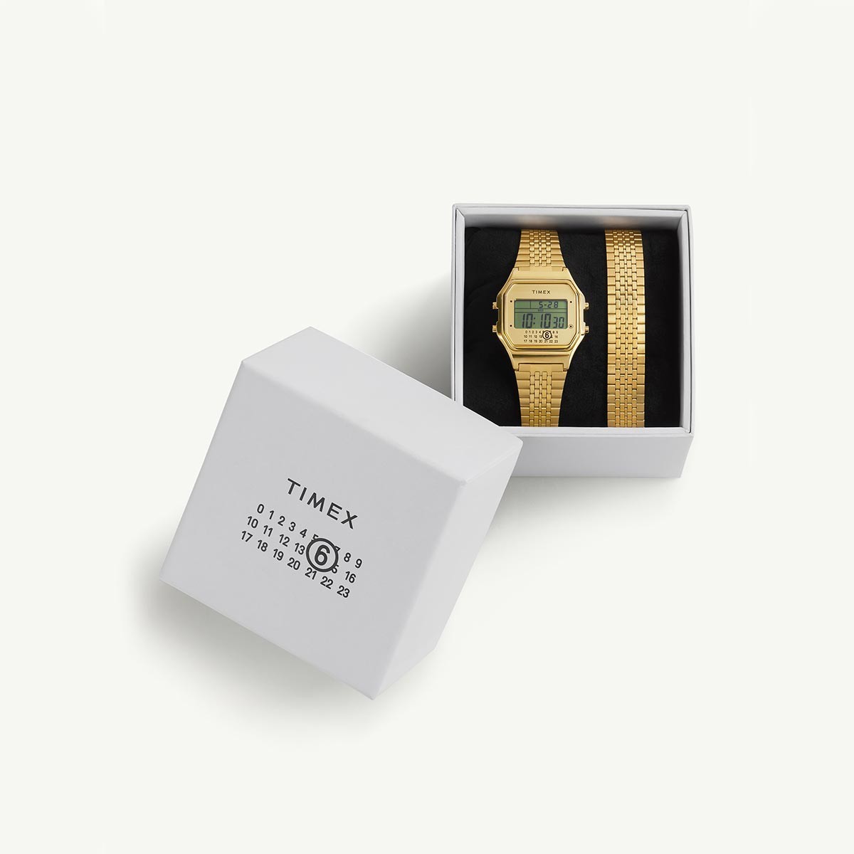 Timex x MM6 Maison Margiela Limited Edition Gold Watch & Bracelet Set TWG067500