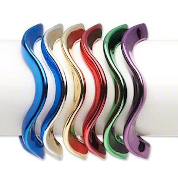 Wrapped Silver Bracelet silver-plated brass, 48mm wide with swirl,