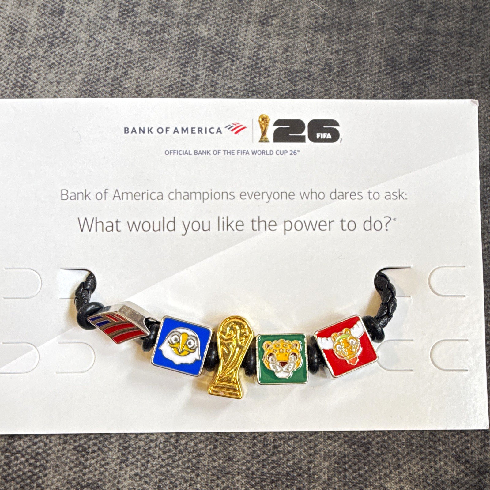 FIFA World Cup 26 bracelet from Fan Fest Bank of America