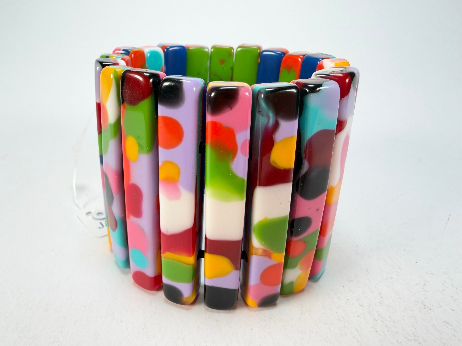 Jackie Brazil “Clarissa” Kandinsky Thin Rectangles Elasticated Bracelet (B2335)