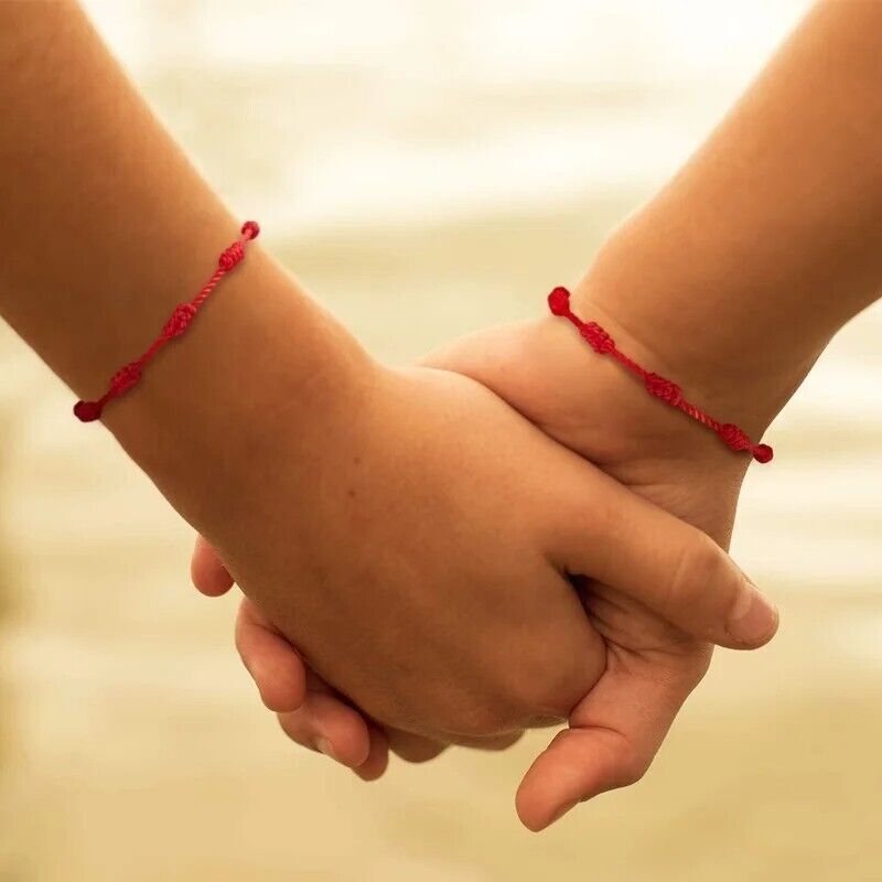 4× Tibetan Lucky Red String Bracelet Protection Men Women Lucky Rope 2 Kind USA