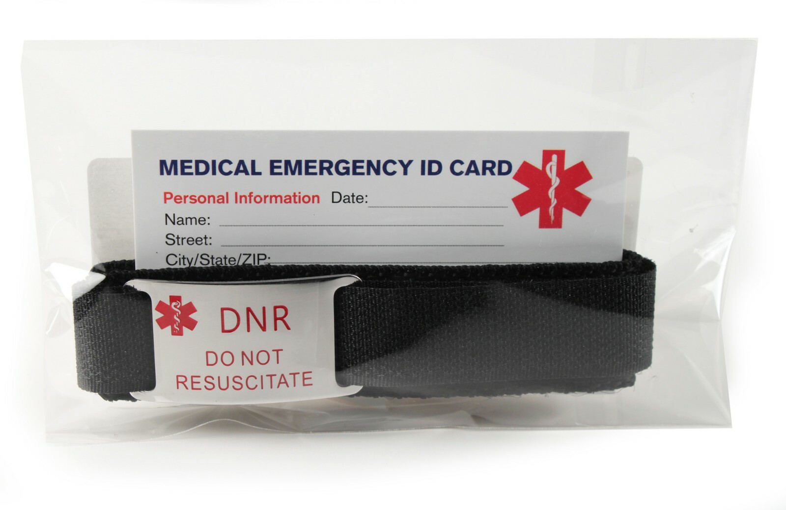 DNR and DO NOT RESUSCITATE Medical Id Alert Bracelet. Free Emergency Card!
