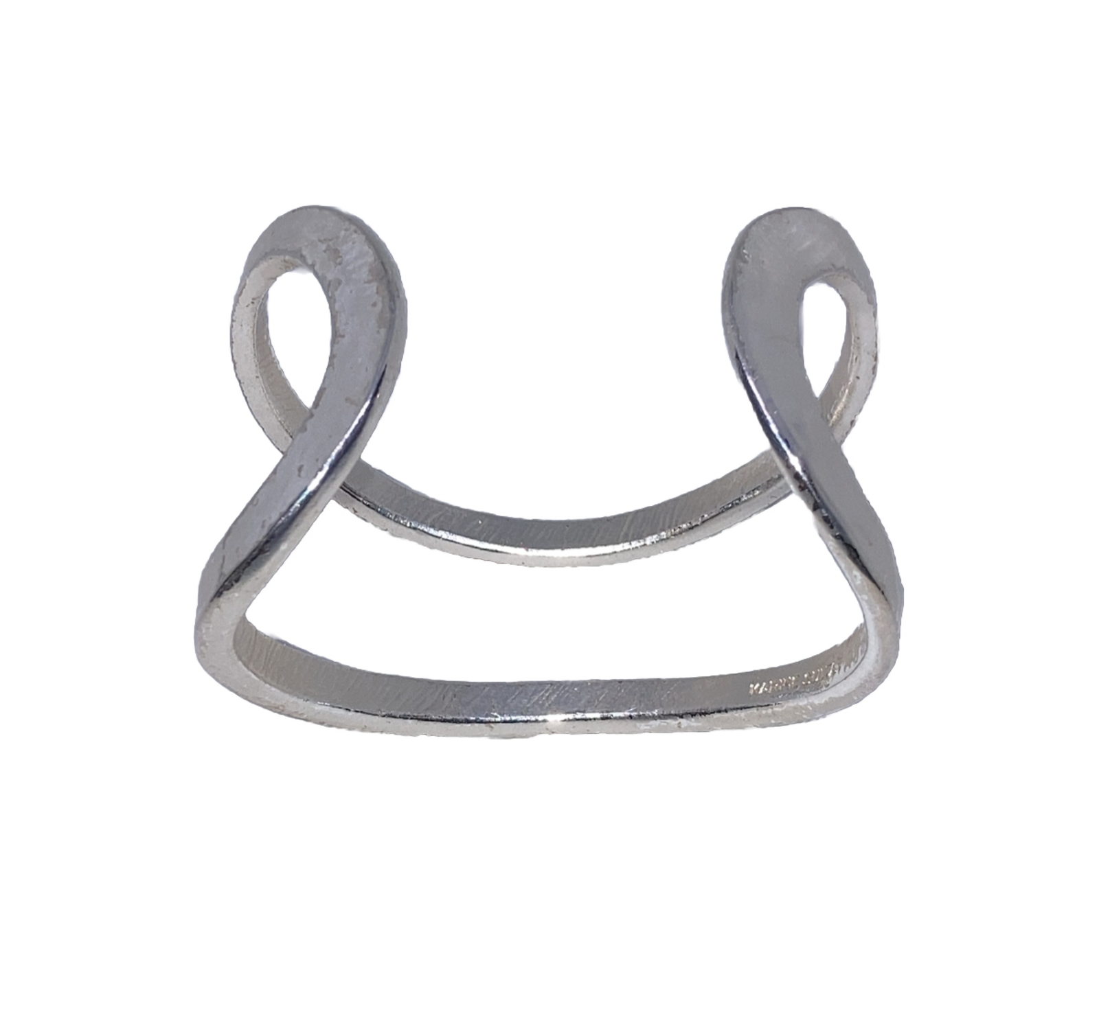 Karine Sultan Minimalist split cuff silver plated wrap bracelet