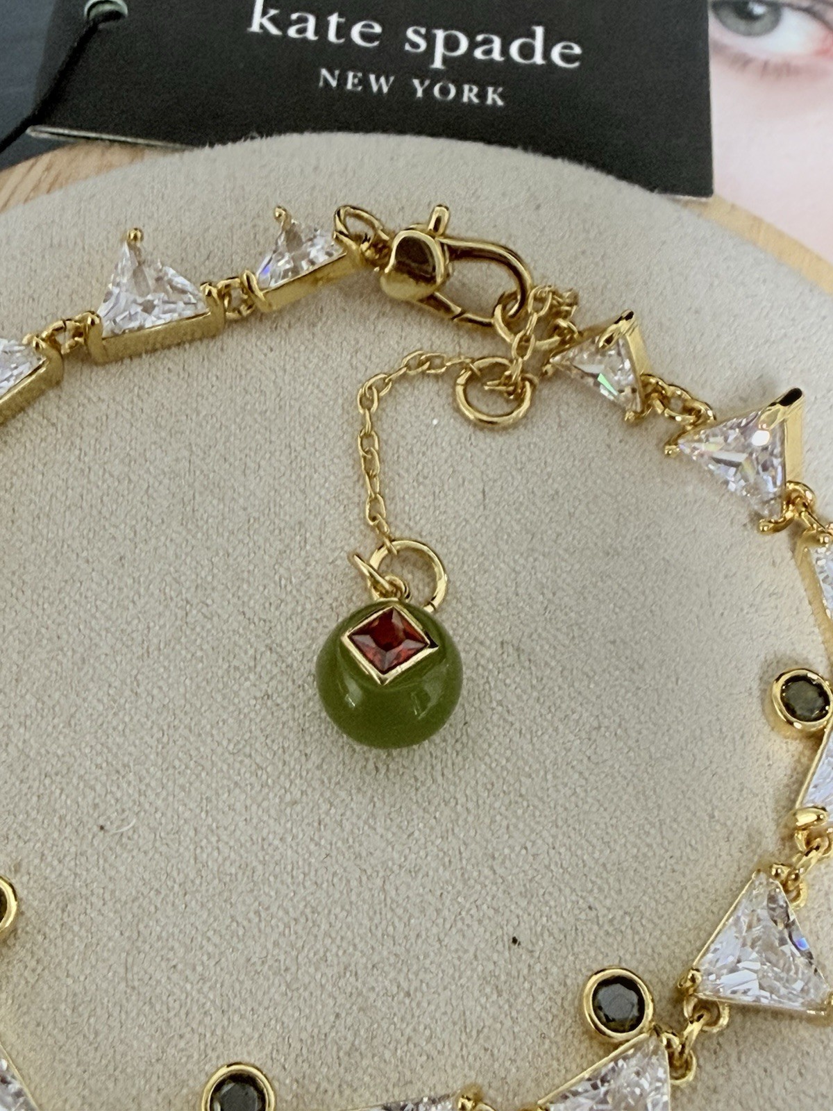 Kate Spade Shaken Or Stirred Martini Glass Tennis Bracelet NWT