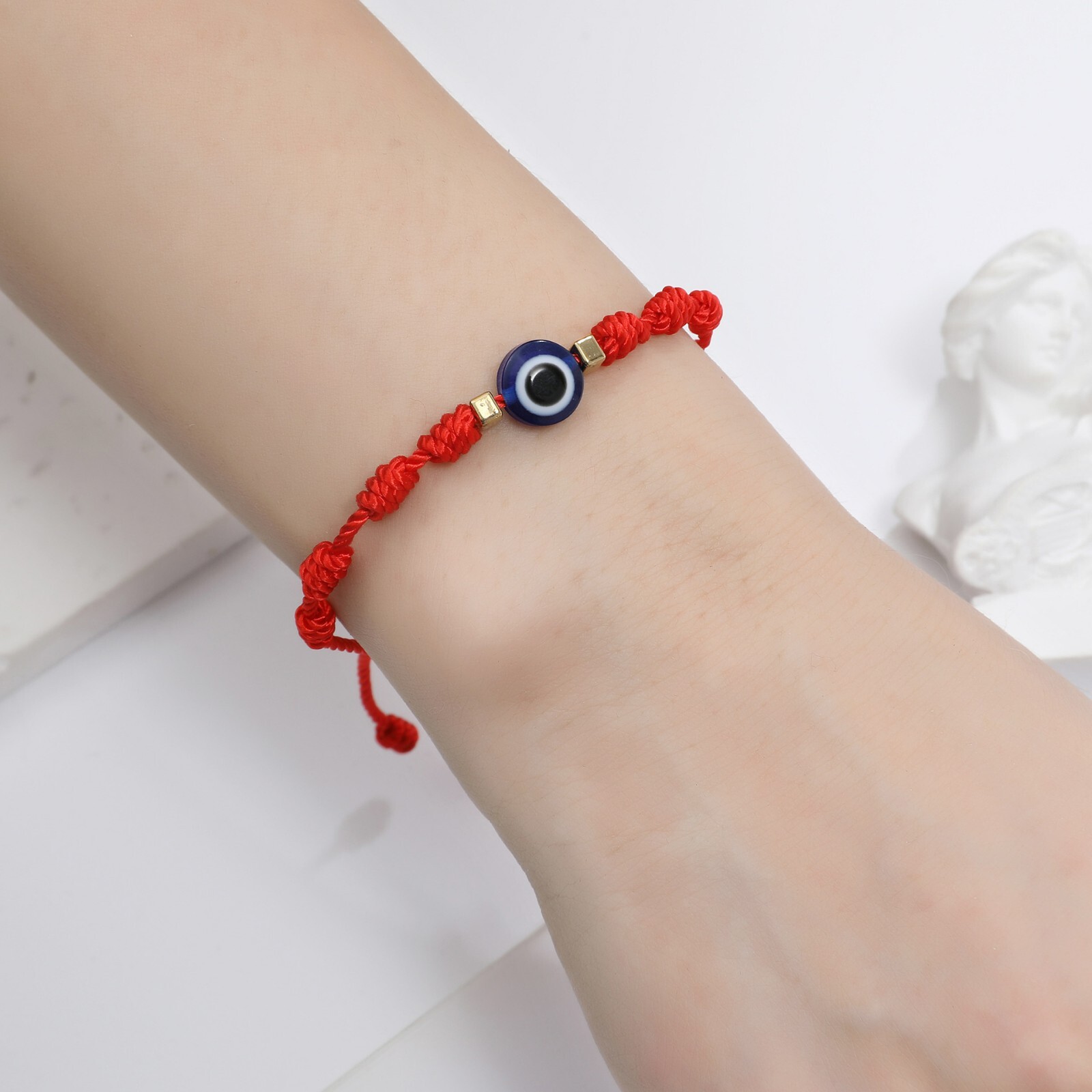 3Pcs/set 7 Knots Evil eye Red String Protection Lucky Macrame Women Men Bracelet