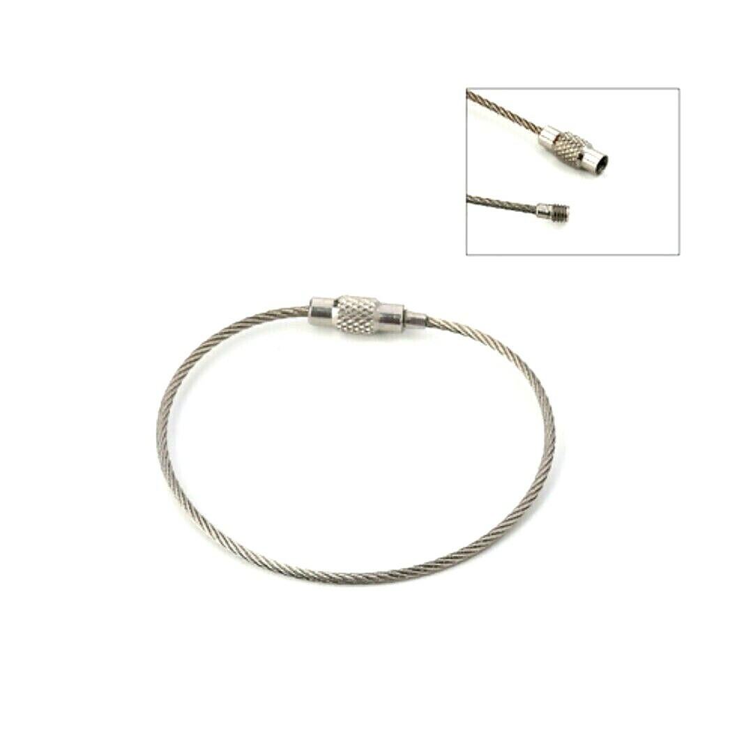 Small Child 6 Inch Size 304 Grade Stainless Steel Add A Bead Cable Cord Bracelet