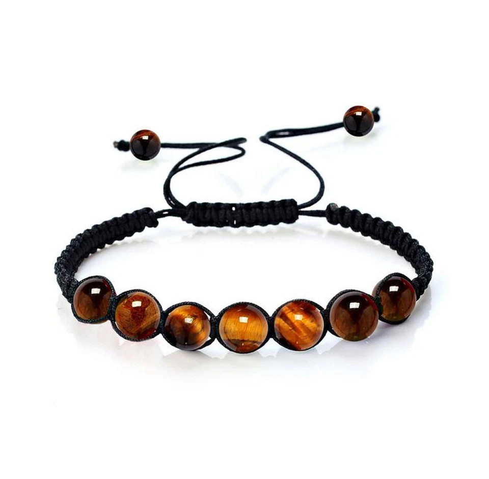 7 Chakra Healing Balance Beaded Bracelets Braided Stone Yoga Reiki Prayer Bangle