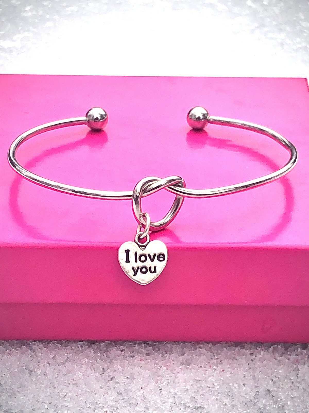 Valentines Day for Her I love you Charm Bracelet Birthday Anniversary Gift