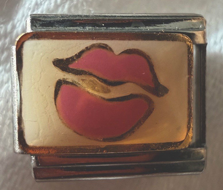 BRATZ Pink LIPS “KISSY” Love ORIGINAL Italia CHARM Collection single Link 9mm