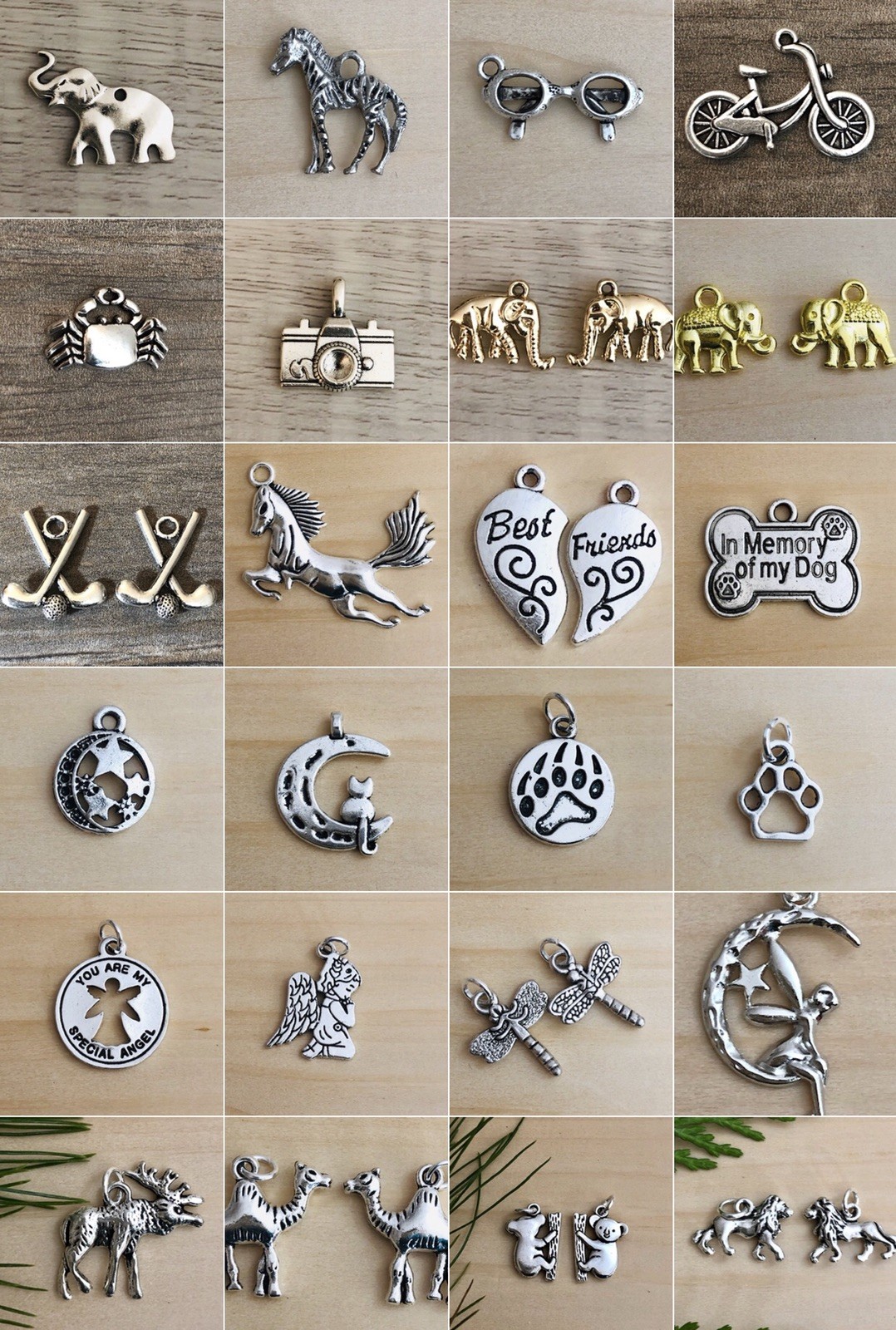 Charm Packs & Jump-Rings for Necklaces Bangles & Bracelets 10-pack