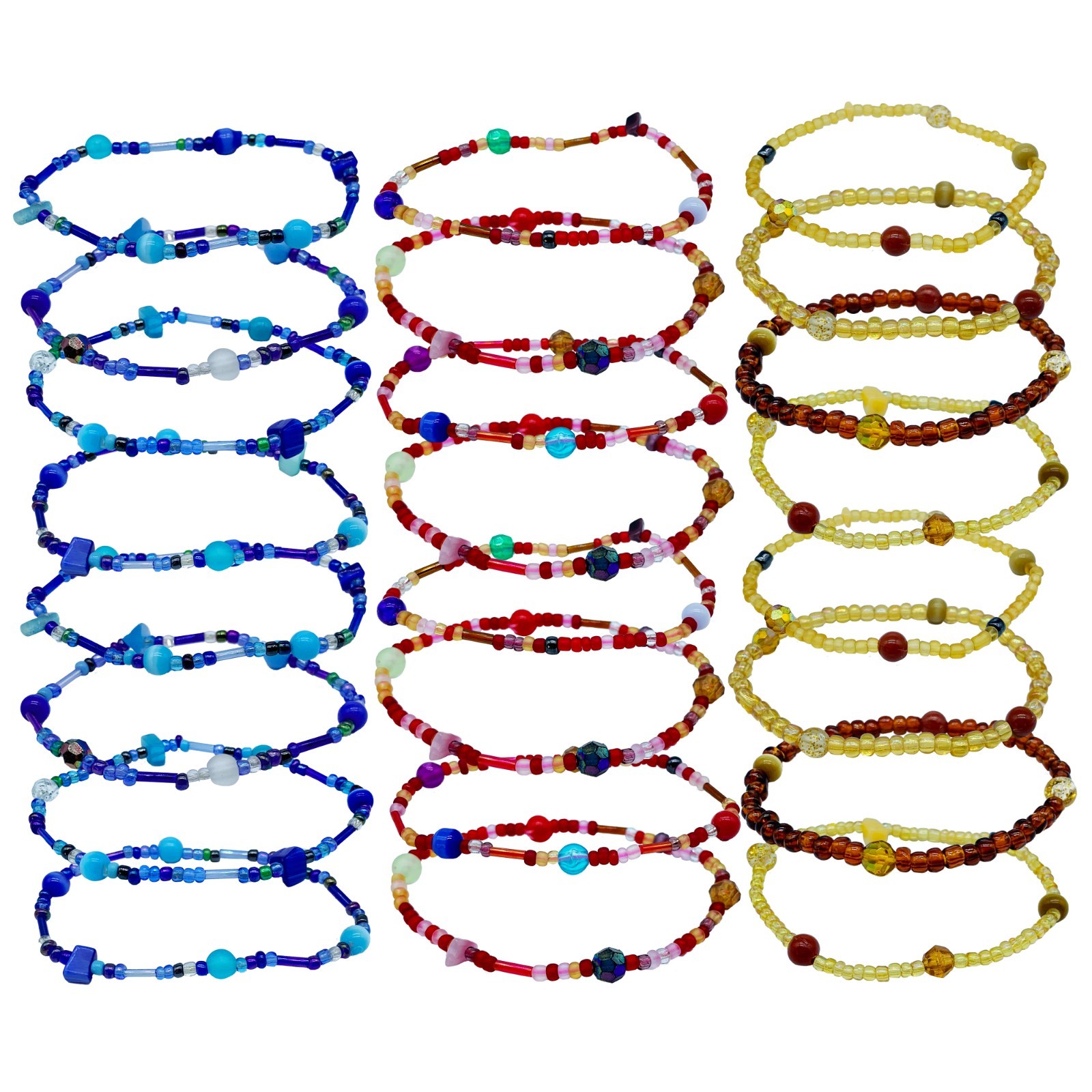 Stretch Glass Bead Bracelets – SET 24