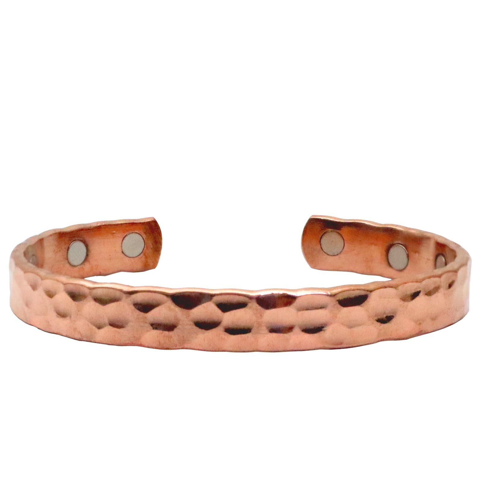 Copper Cuff Bracelet Handmade Adjustable Unisex | Smooth Hammered Woven