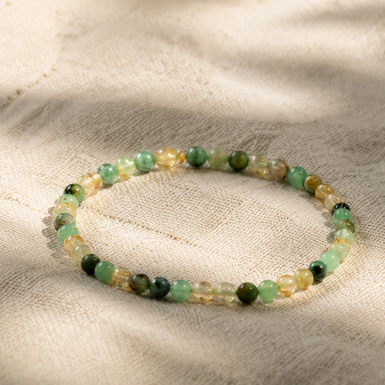 Triple Prosperity Bracelet with Citrine Aventurine & Turquoise Healing Crystals