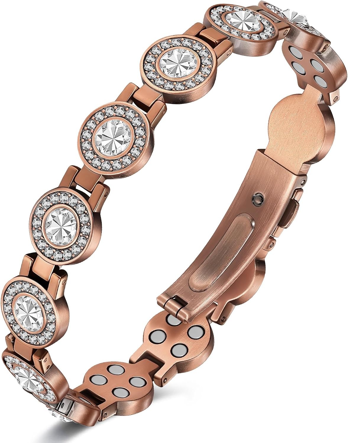 Pure Copper Bracelets for Women, 4X Ultra Strength Magnetic Bracelet with 3800 G