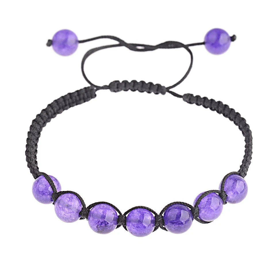 7 Chakra Healing Balance Beaded Bracelets Braided Stone Yoga Reiki Prayer Bangle